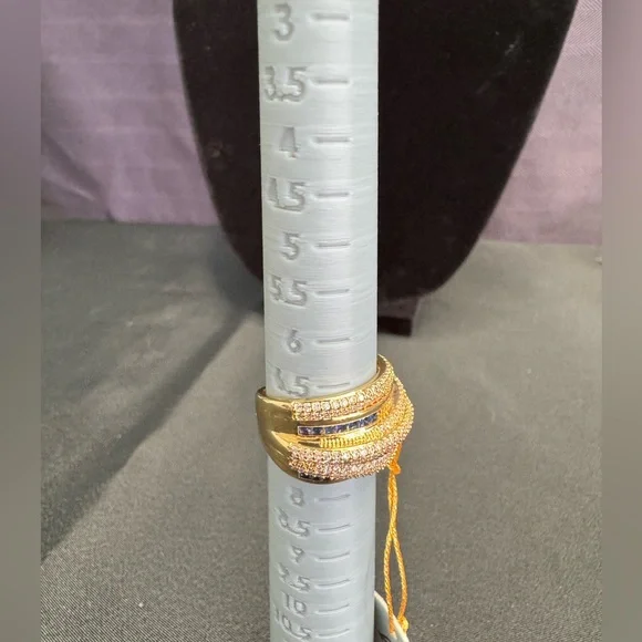 bran new with tage sz 7.5 adjustable Eye Candy gold ring - Picture 2 of 4